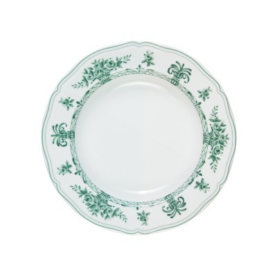 Тарелка LNAN032VD004230, 23 см, фарфор, white, green, LE COQ
