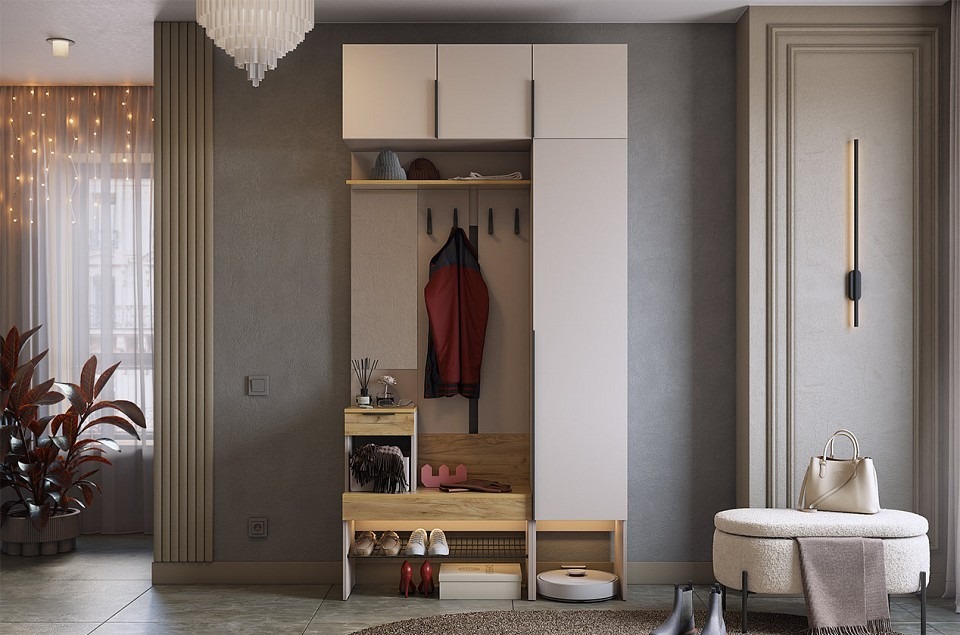 Фото Стенка для прихожей Баско К4 MBS_PK04Basko-3369 - интернет-магазин МегаТерем в Москве