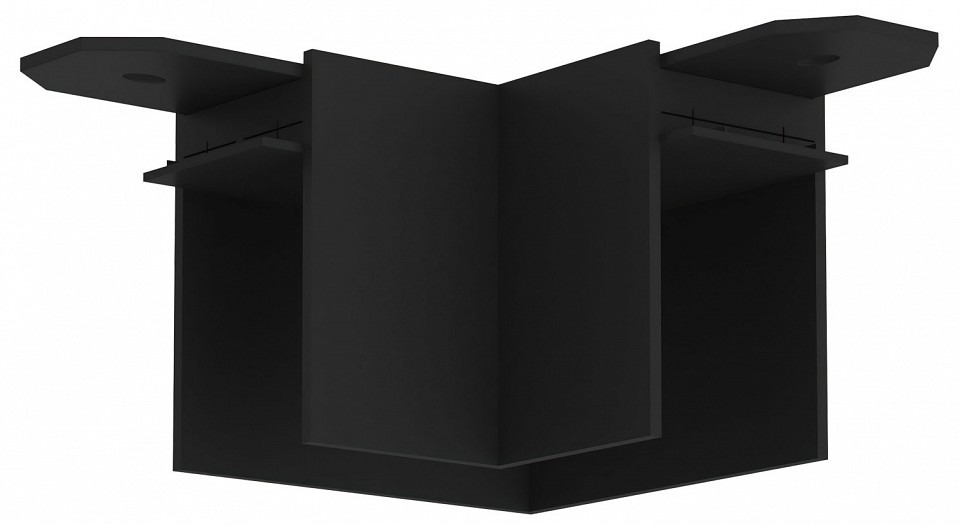 Фото Соединитель угловой L-образный для треков накладных Denkirs Smart TR2102-BK DK_TR2102-BK - интернет-магазин МегаТерем в Москве