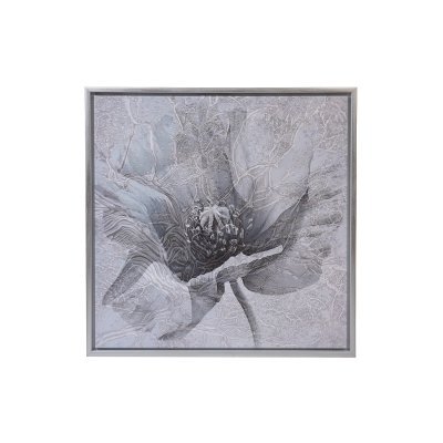 Холст "Голубой мак" 80*80 см,багет кэнвес, серебро (TT-00009436)