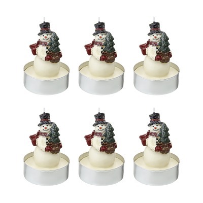 Набор декоративных свечей festive snowman из коллекции new year essential, 6 шт. (78326)