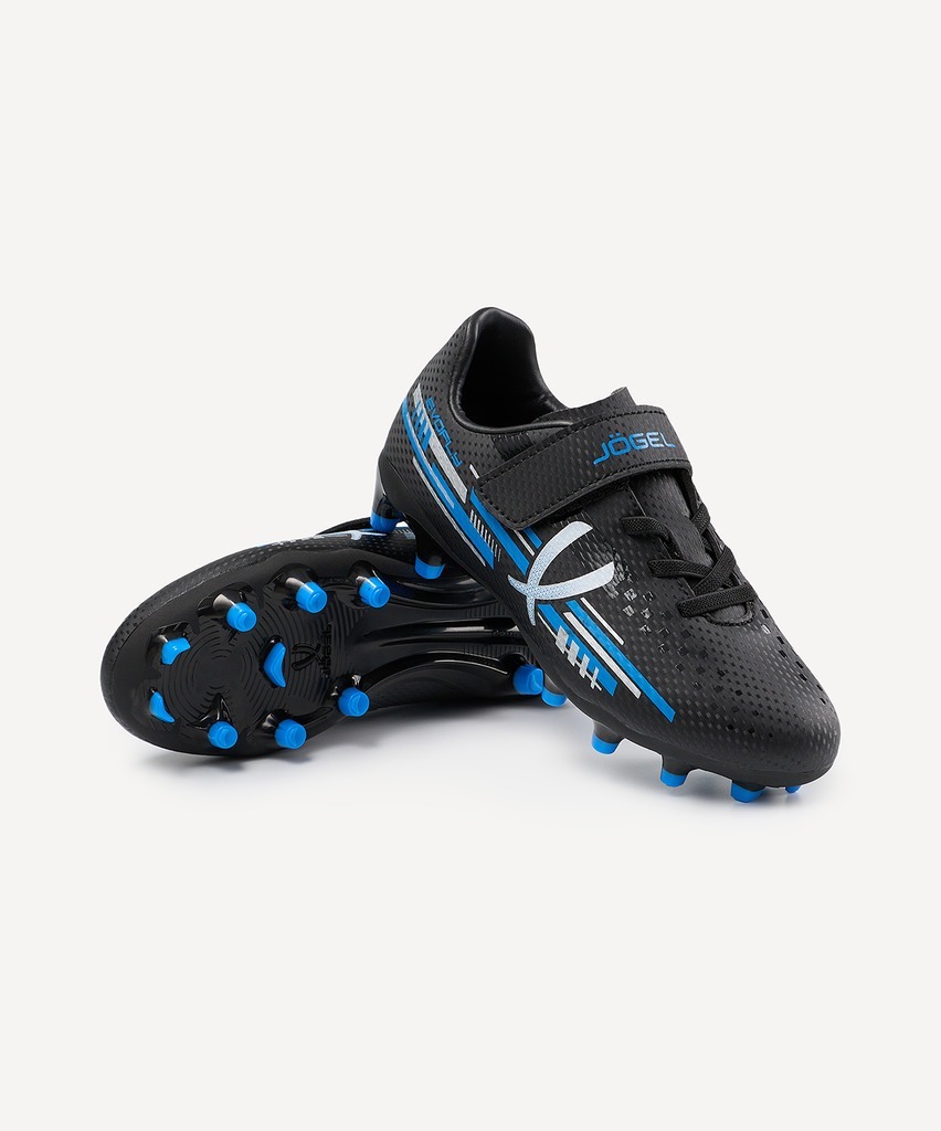 Фото Бутсы футбольные JOGEL Evofly FG Talant Black/blue, детский (2134470) - интернет-магазин МегаТерем в Москве