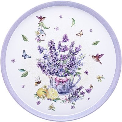 Поднос сервировочный agness "прованс лаванда"  33*2,1 см (898-037) 