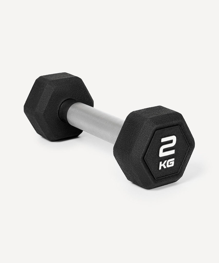 Фото Гантель гексагональная STARFIT DB-301PRO 2 кг, обрезиненная, черный (2115106) - интернет-магазин МегаТерем в Москве