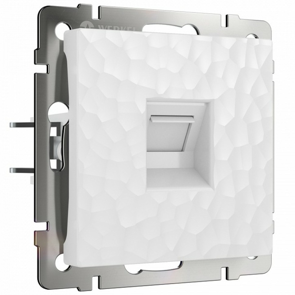 Фото Розетка Ethernet RJ-45 без рамки Werkel Hammer белый W1281001 WRK_a052015 - интернет-магазин МегаТерем в Москве