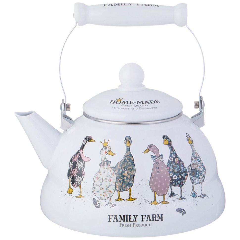 Фото Чайник agness  эмалированный серия family farm, 3 л (934-627)  - интернет-магазин МегаТерем в Москве