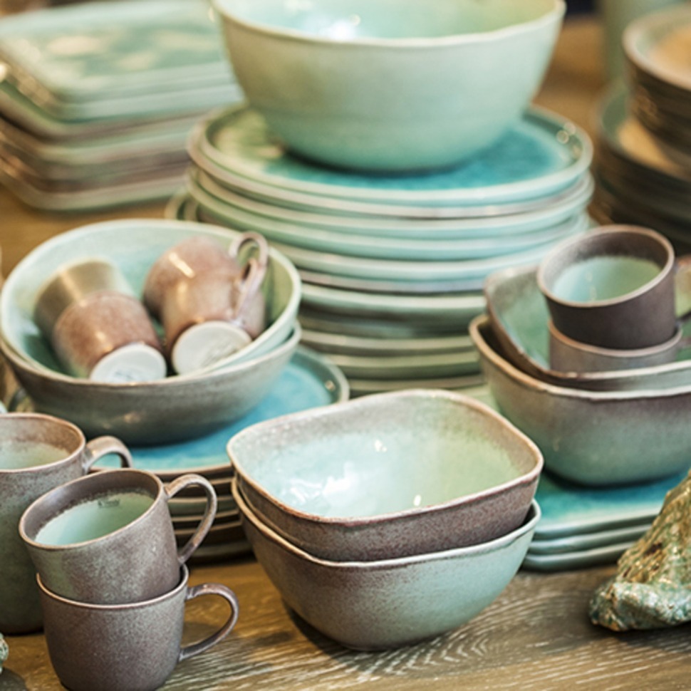 Фото Чаша 3671034СНЯТО, 34 см, каменная керамика, brown/turqouis, ROOMERS TABLEWARE - интернет-магазин МегаТерем в Москве