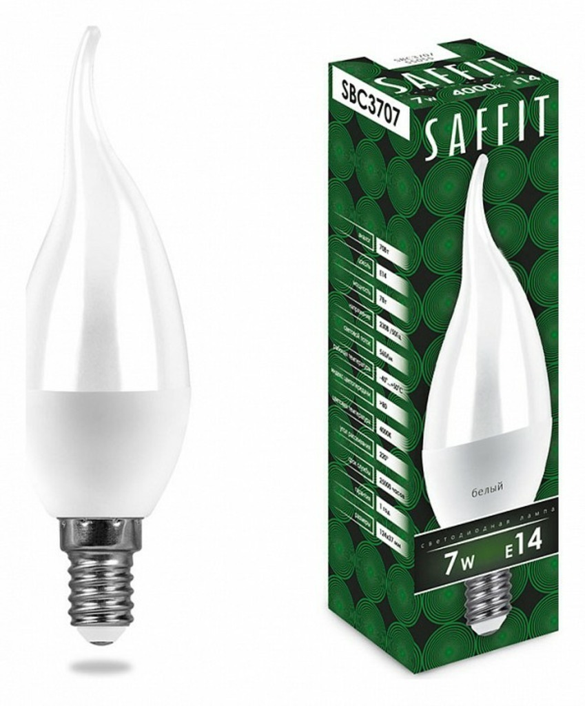 Фото Лампа светодиодная Feron Saffit SBC3707 E14 7Вт 6400K 55142 FE_55142 - интернет-магазин МегаТерем в Москве