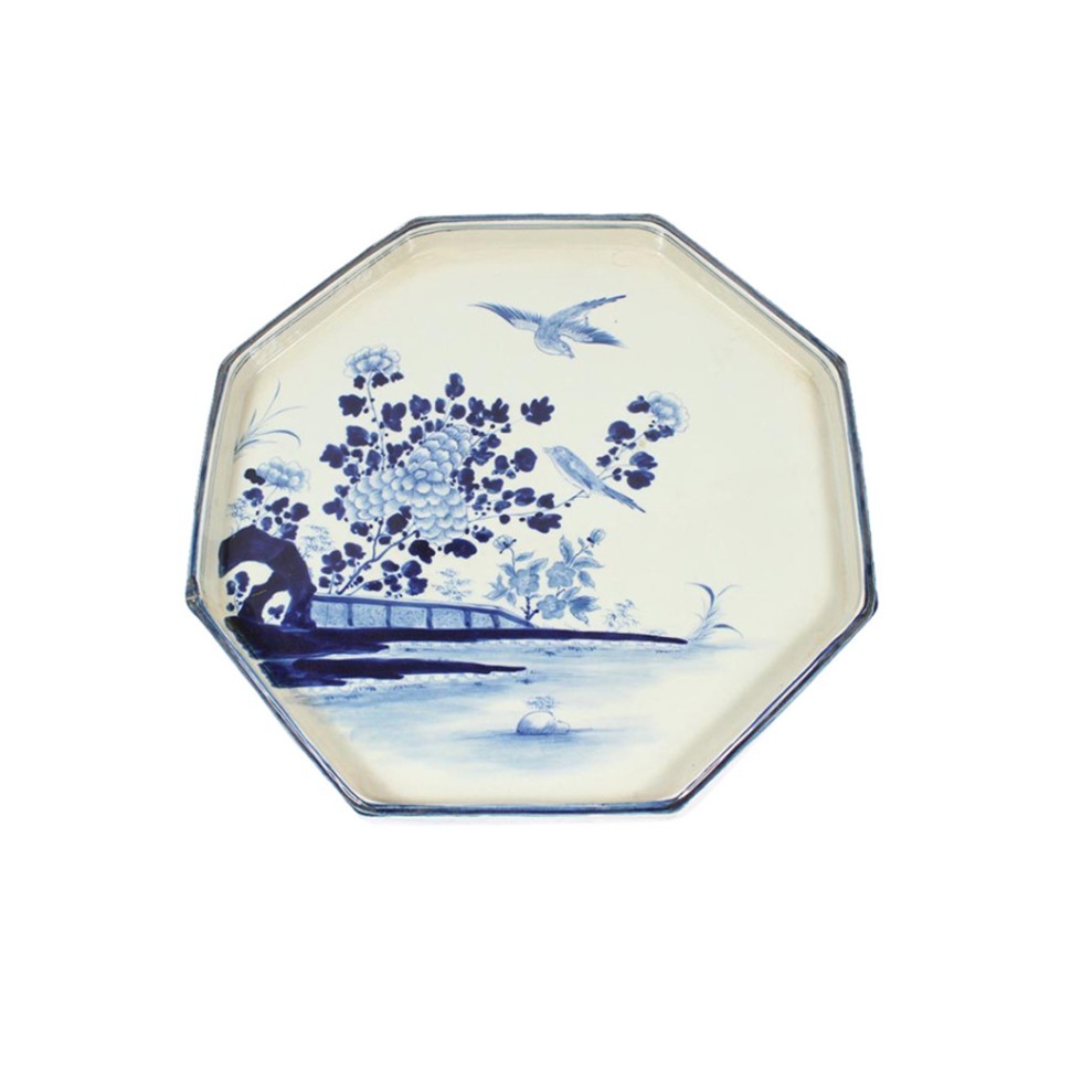 Фото Поднос RZAJ12, фарфор, blue/white, ROOMERS TABLEWARE - интернет-магазин МегаТерем в Москве