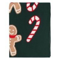 Плед из хлопка с новогодним рисунком gingerman из коллекции new year essential, 130x180 см (79343)