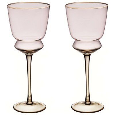 Набор бокалов для вина "twist & shine" pink, 2 шт/380 мл Lefard (687-002)