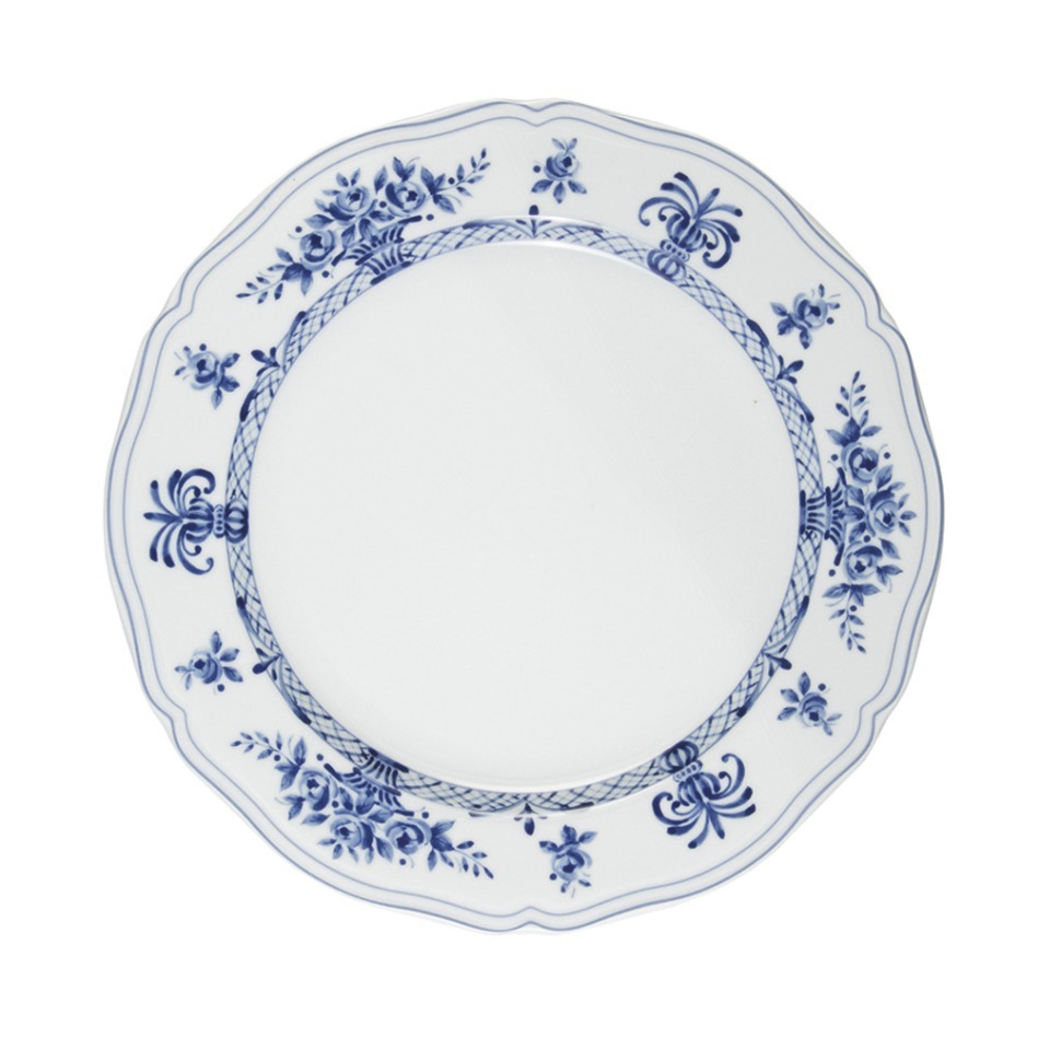 Фото Тарелка LNAN032BL003265, 26,5 см, фарфор, white, blue, LE COQ - интернет-магазин МегаТерем в Москве