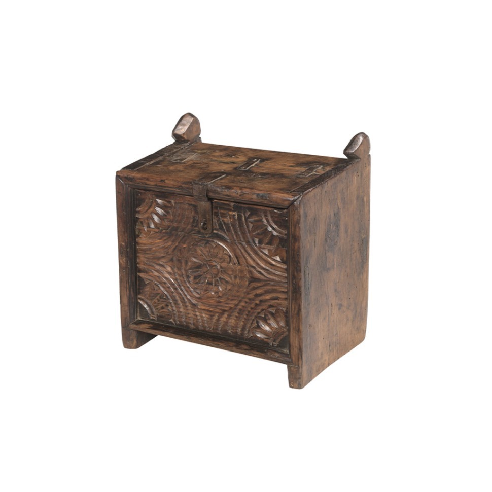 Фото Сундук XIX век, Индия PR42480, Массив манго, natural, ROOMERS ANTIQUE - интернет-магазин МегаТерем в Москве