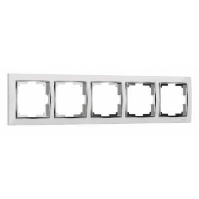 Рамка на 5 постов Werkel Snabb (белый/хром) W0051901 WRK_a051665