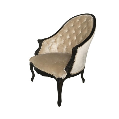Кресло CH-23BVBG, каркас массив дуба, обивка бархат, Cream, ROOMERS FURNITURE