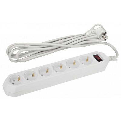 Удлинитель с выключателем Эра  USF-6es-3m-W-BOX ER_B0037262