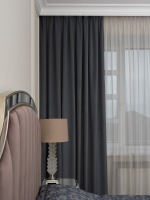 Портьера Шелк (Silkу) 46 серая димаут 275*260 (TT-00016727)