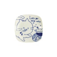 Тарелка 18975, 12,5 см, фарфор, white, blue, TOKYO DESIGN