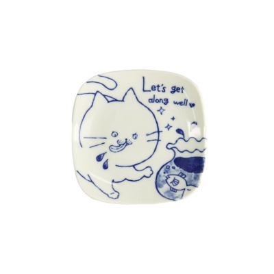 Тарелка 18975, 12,5 см, фарфор, white, blue, TOKYO DESIGN