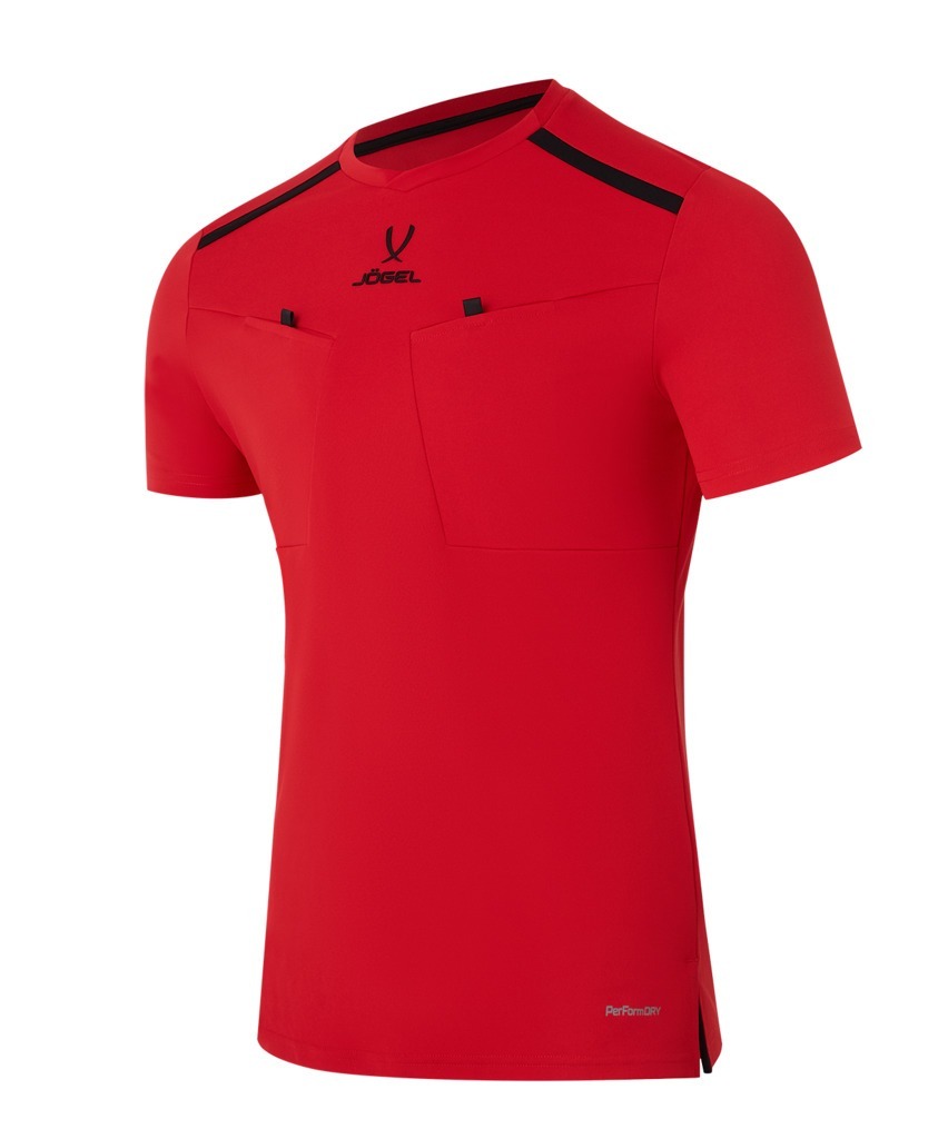 Фото Футболка судейская JOGEL DIVISION PerFormDRY Referee Tee, красный (2123286) - интернет-магазин МегаТерем в Москве