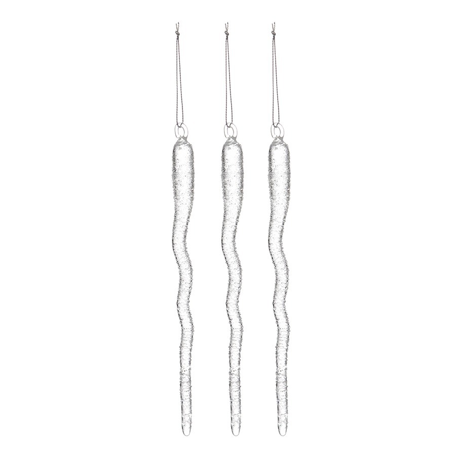 Фото Набор ёлочных украшений melting icicles из коллекции new year essential, 3 шт. (78335) - интернет-магазин МегаТерем в Москве