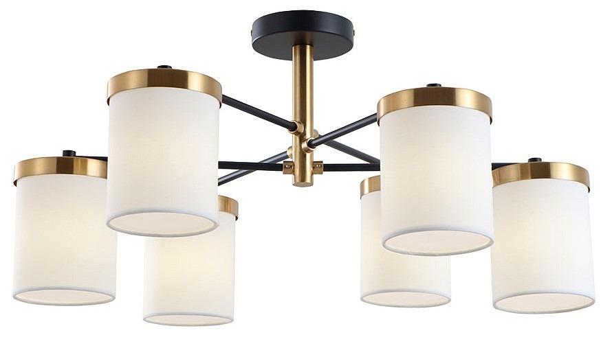 Фото Люстра на штанге Arte Lamp Modello A4099PL-6BK AR_A4099PL-6BK - интернет-магазин МегаТерем в Москве