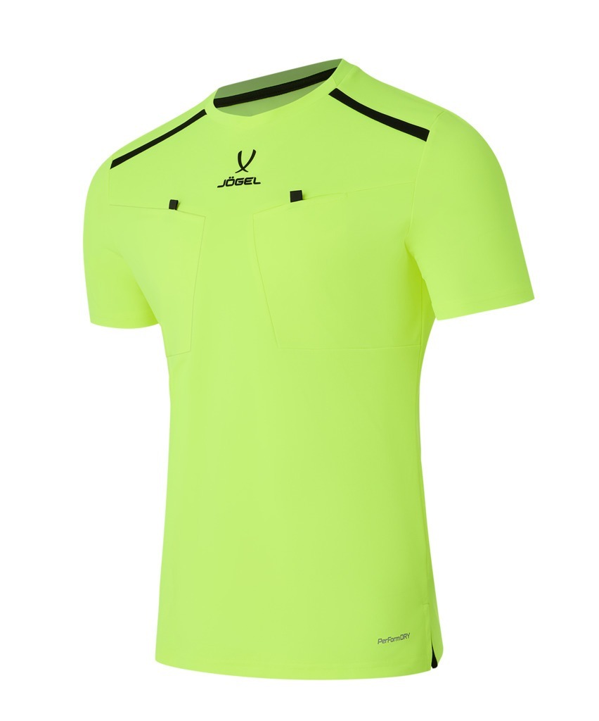 Фото Футболка судейская JOGEL DIVISION PerFormDRY Referee Tee, желтый неон (2123292) - интернет-магазин МегаТерем в Москве