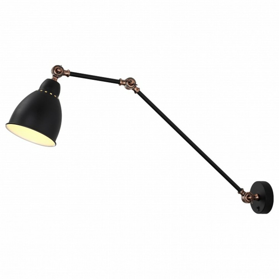 Фото Бра Arte Lamp Braccio A2055AP-1BK AR_A2055AP-1BK - интернет-магазин МегаТерем в Москве