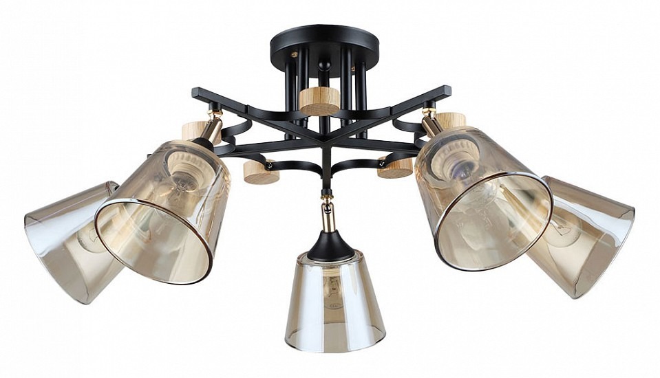Фото Люстра на штанге Arte Lamp Glassy A5078PL-5BK AR_A5078PL-5BK - интернет-магазин МегаТерем в Москве