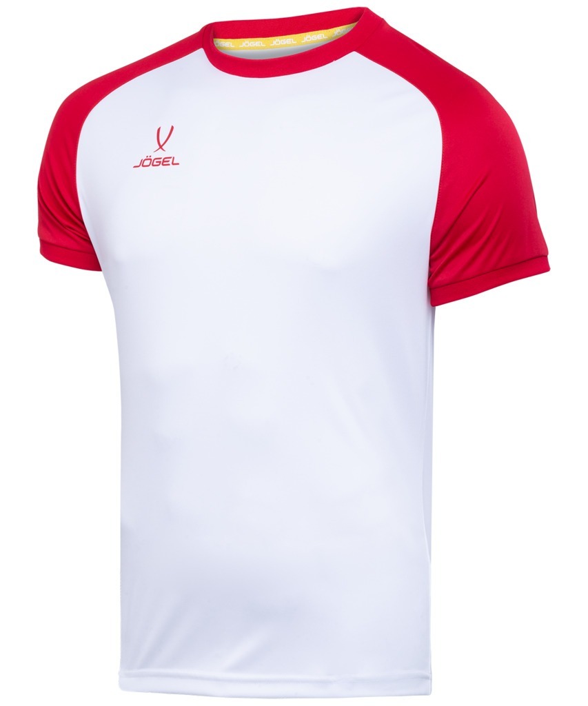 Фото Футболка игровая JOGEL CAMP Reglan Jersey, белый/красный, детский (702194) - интернет-магазин МегаТерем в Москве
