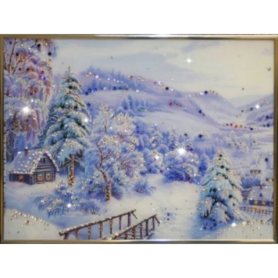 Картина Зима с кристаллами ...