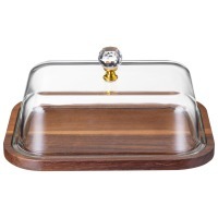 Блюдо для сервировки lefard "crystal" с крышкой 21,5*16,5*10 см (172-196) 
