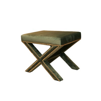 Пуф Кларион S0161-ST/green AR108-41, Массив дерева, бархат, oliver green, ROOMERS FURNITURE