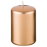 Свеча d5,8*9 см золотой металлик (TT-00015269)
