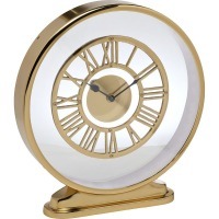 Часы настольные на подставке золото d30, H32см (TT-00005643)