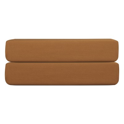 Простыня на резинке из сатина из коллекции meditation, caramel, 160х200х30 см (77755)