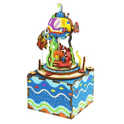 Деревянный 3D конструктор - музыкальная шкатулка Robotime "Under The Sea" (AM406)