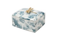 Шкатулка голубая со стрекозой 19*14*13см (TT-00010205)