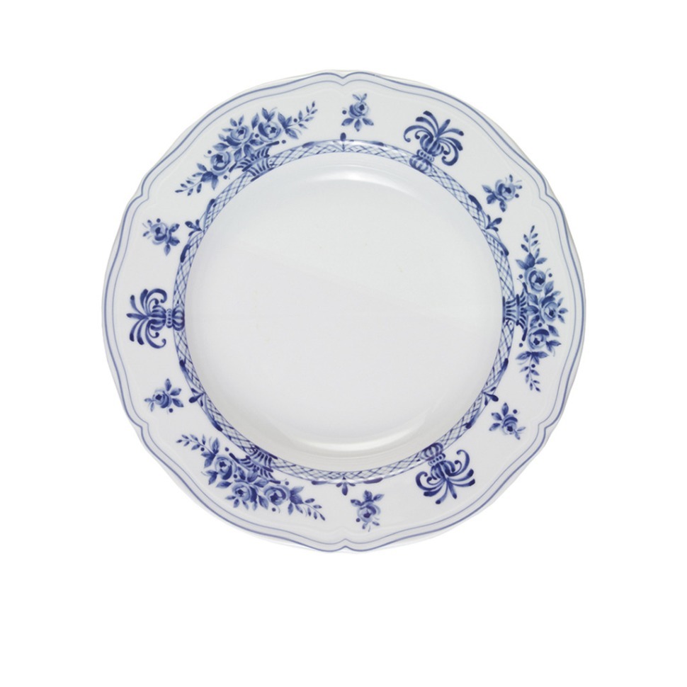 Фото Тарелка LNAN032BL004230, 23 см, фарфор, white, blue, LE COQ - интернет-магазин МегаТерем в Москве