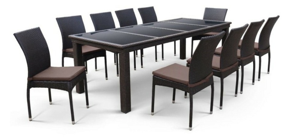 Фото Набор уличный T438/Y380A-W53 Brown 10PCS AFN_T438-Y380A-W53_Brown_10PCS - интернет-магазин МегаТерем в Москве